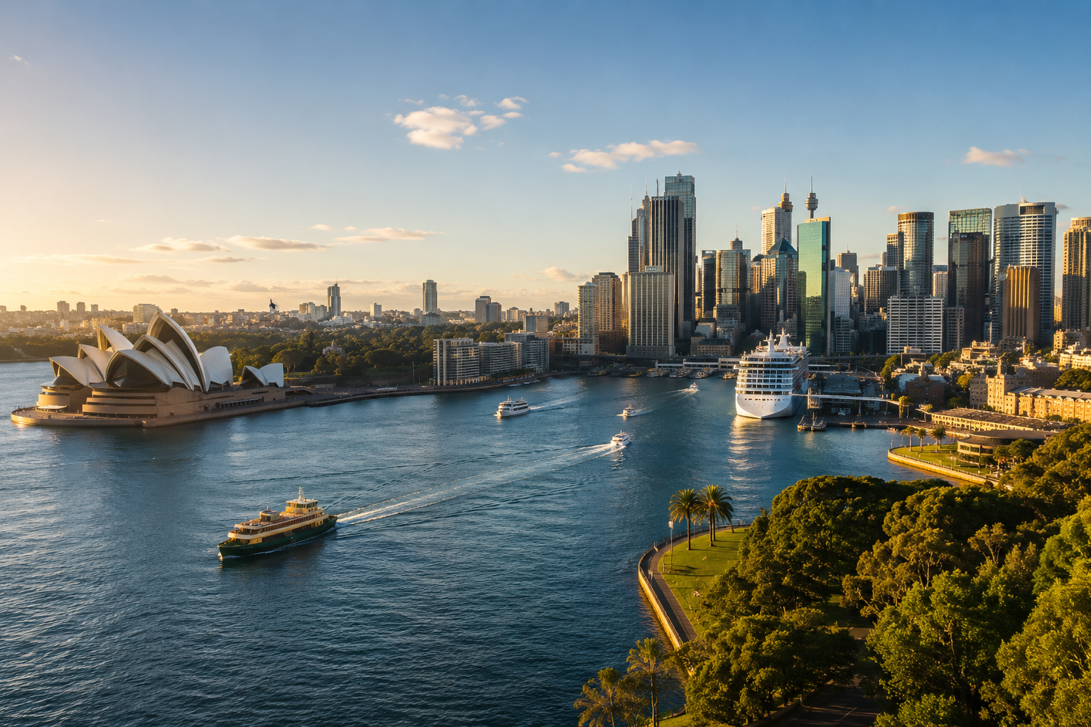 Cinematic Australian landscape or city image — big sky, Australian light